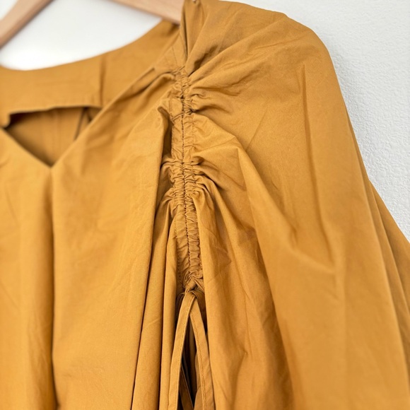 Intentionally Blank Barnes oversized midi dress - mustard poplin - OS - NWT - Picture 7 of 9
